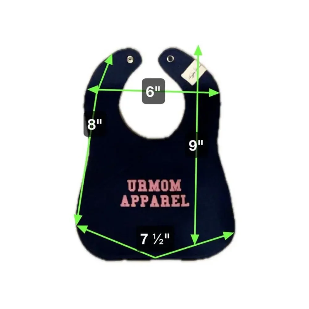✨ Shuggie Fierce Upcycled Sassafras URMom Apparel Reversible Baby Bib✨QUICK SHIP